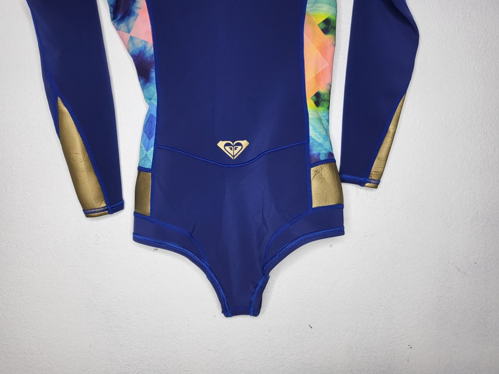 ROXY Pop Surf 2.0 One-piece Wetsuits Women's Size 4 Long Sleeve Blue Multi NWT 6