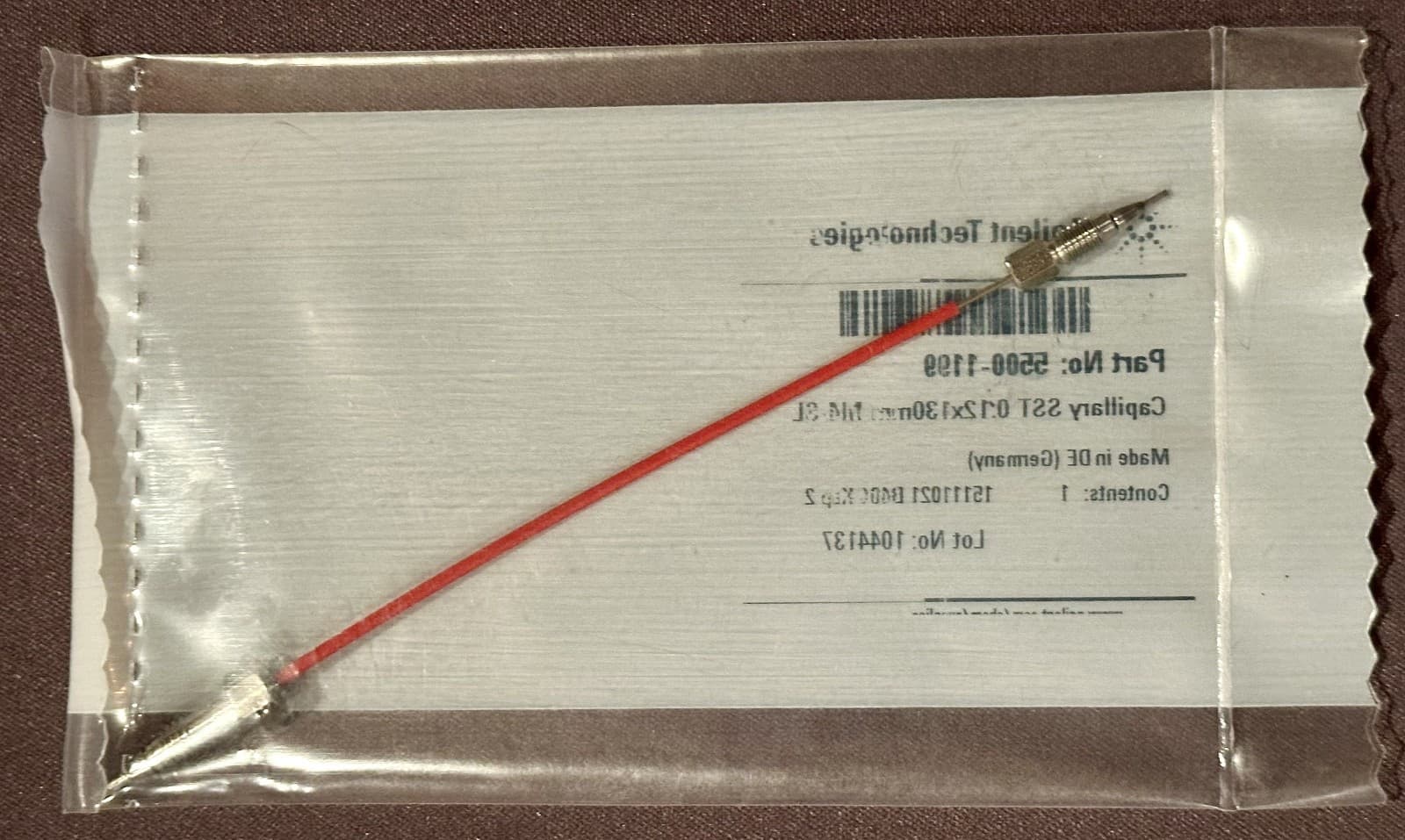 Agilent 5500-1199 Capillary SST 0.12 x 130 mm SL/M4 ps/ps - NEW SEALED 2