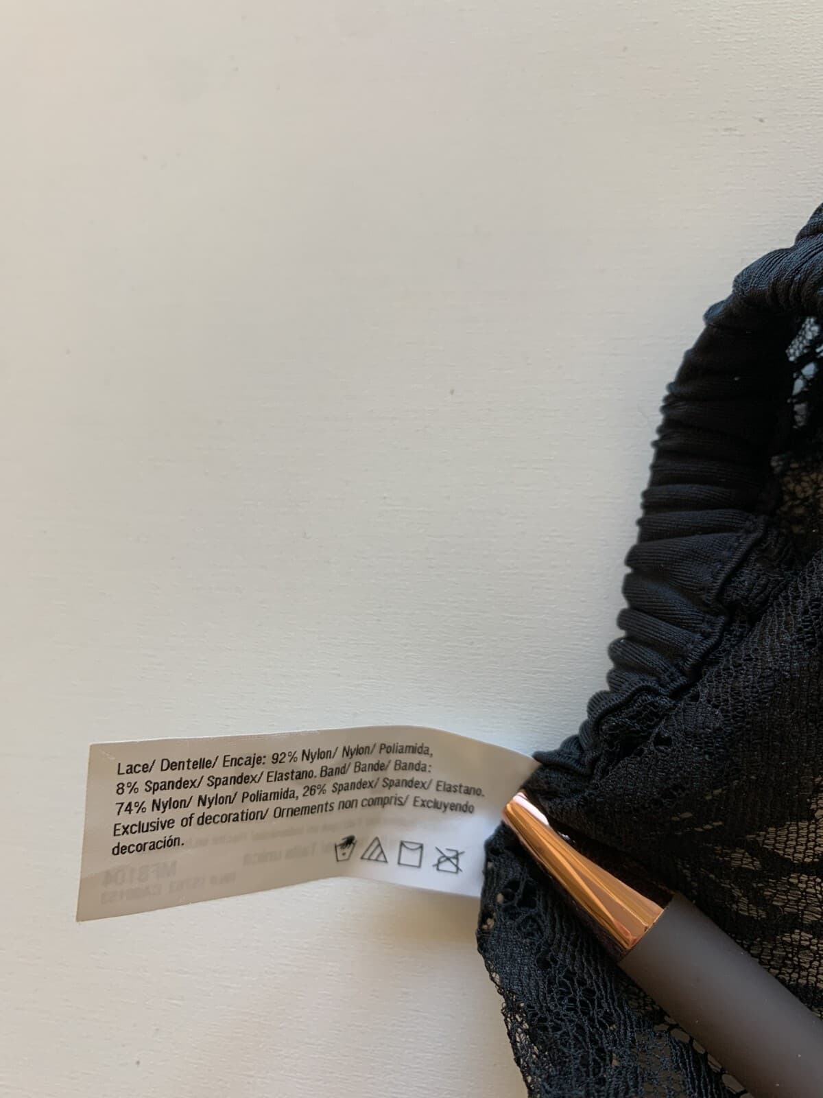 NWT Maidenform Sz OS One Size Super Sexy Big Floral Lace Garter MFB104 Black 5