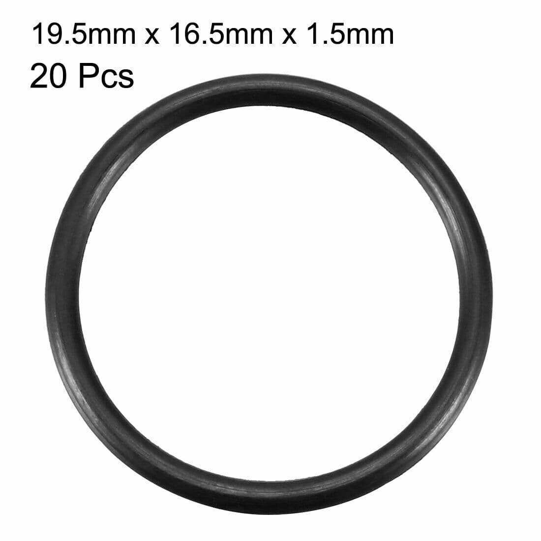 20pcs Black Nitrile Butadiene Rubber NBR O-Ring 16.5mm Inner Dia 1.5mm Width ✦KD 3