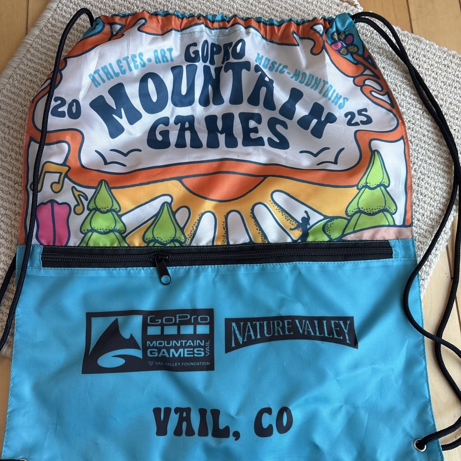 GoPro Mountain Games Pull String Bag Nylon Lightweight Vail Colorado 4