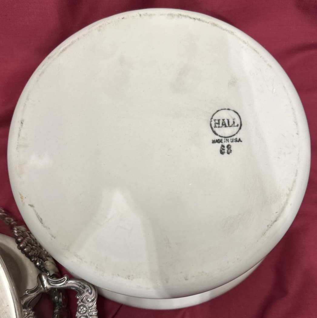 KING FRANCIS Silverplated #1667 CASSEROLE w/ PORCELAIN DISH Reed & Barton NO LID 6