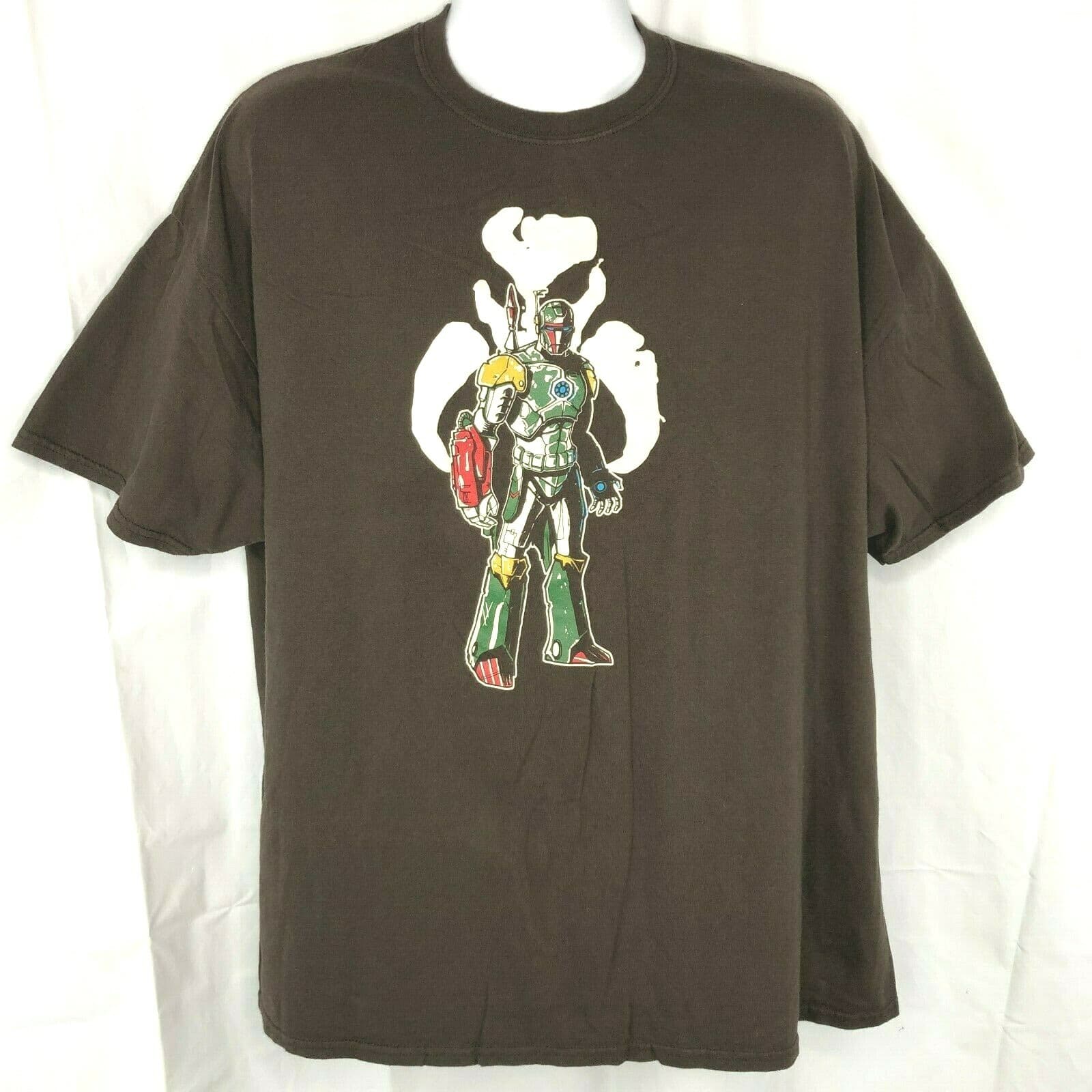 Boba Fett Iron Man Suit Mens T-Shirt size 2XL Star Wars Mashup Mandalorian XXL 2