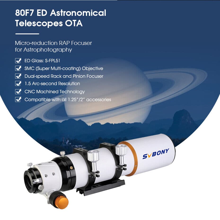 SVBONY SV503 80ED Telescope Deep Sky Photography Kit with Acces（6 piece set） 2