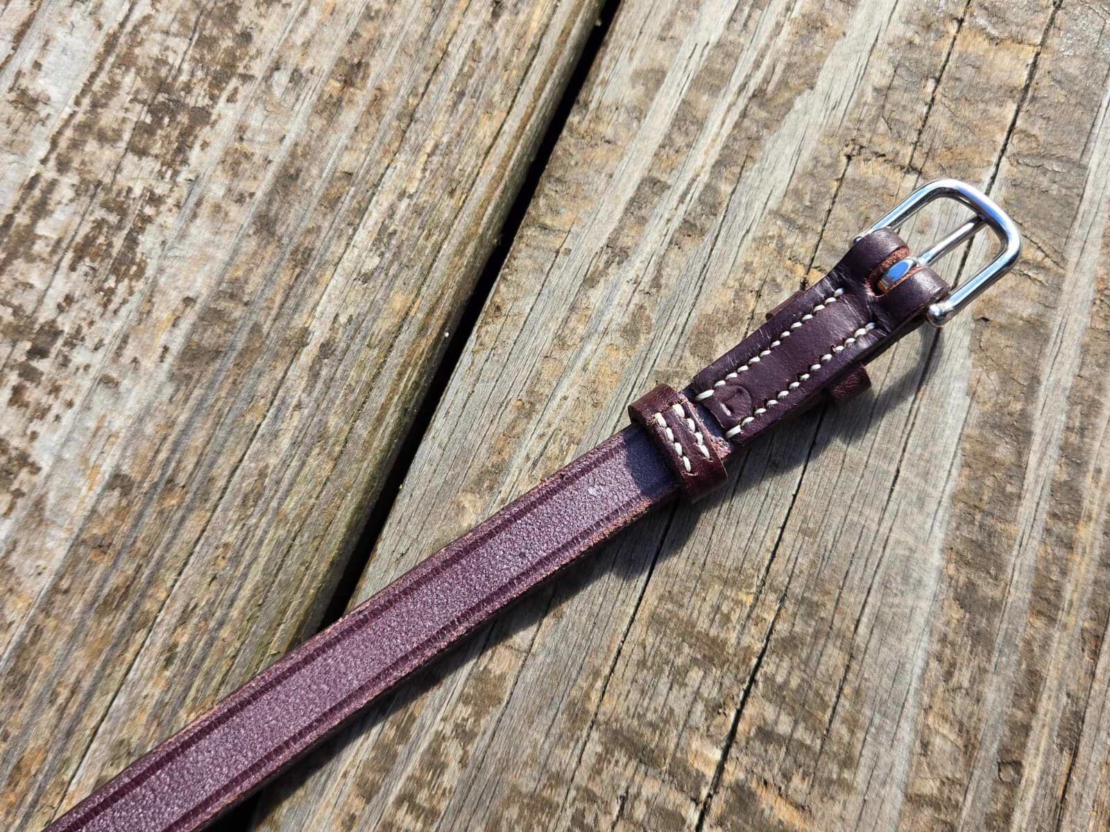 Devoucoux Brown Leather SINGLE Cheekpiece -Bridle Replacement Part- Size LARGE 3