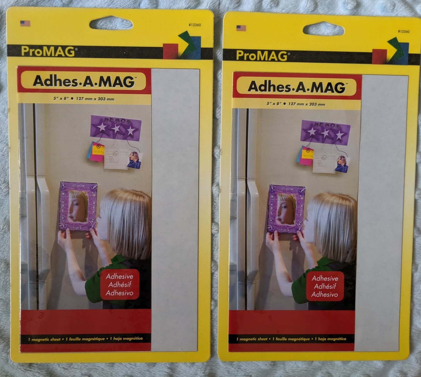 ProMag-ProMag Adhesive Magnetic Sheets-5"X8" 2 Packages of 1