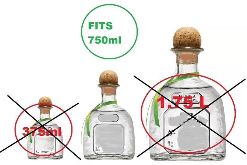 6 Liquor Bottle POUR SPOUTS BIG CORK Pourer FITS Patron 750, 1800, 1.75ltr 1/2gl 3