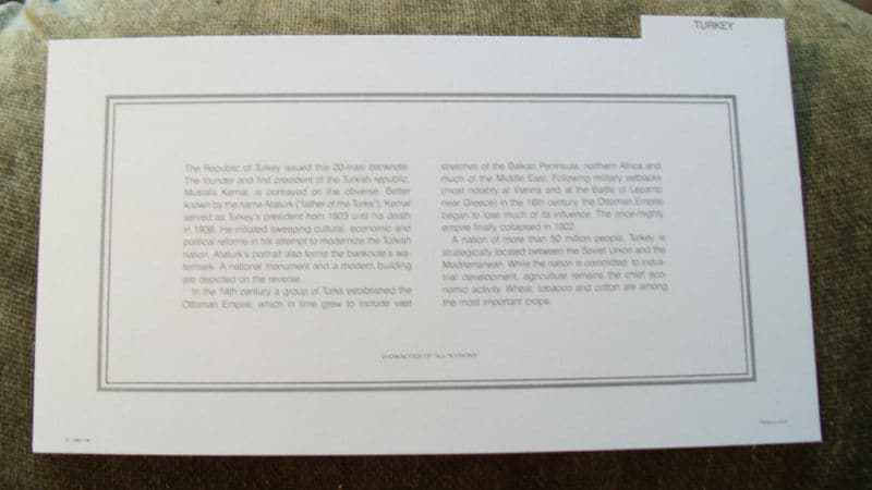 Banknotes of All Nations Turkey P-187b 1983 20 Lira UNC Prefix I67 136317 3