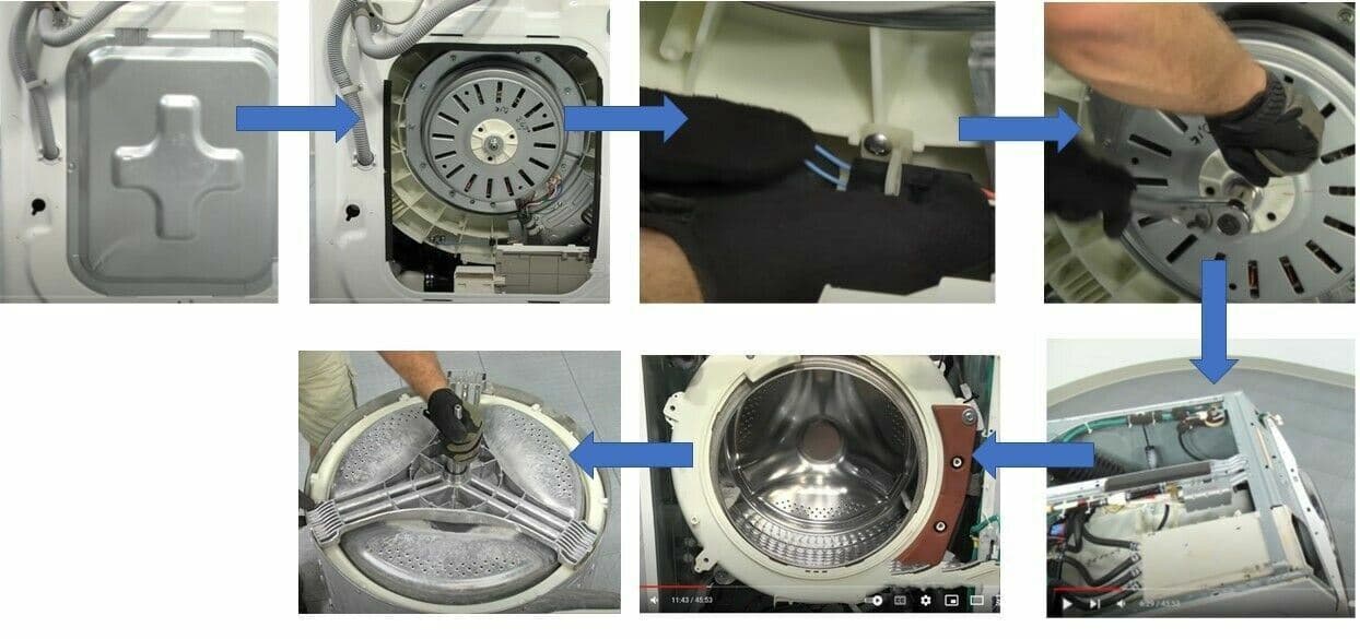 DC97-15491A Washer Drum Shaft Assembly Compatible With Samsung Washer 2