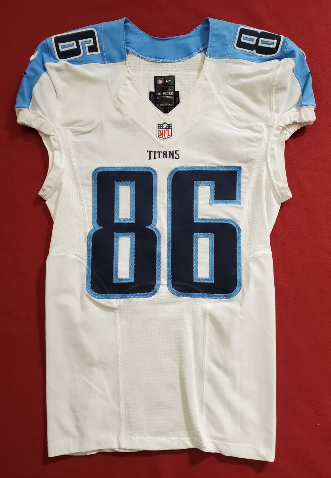 Tennessee Titans #86 Andrew Turzilli NFL Game‑Issued Road Jersey - 86001 3