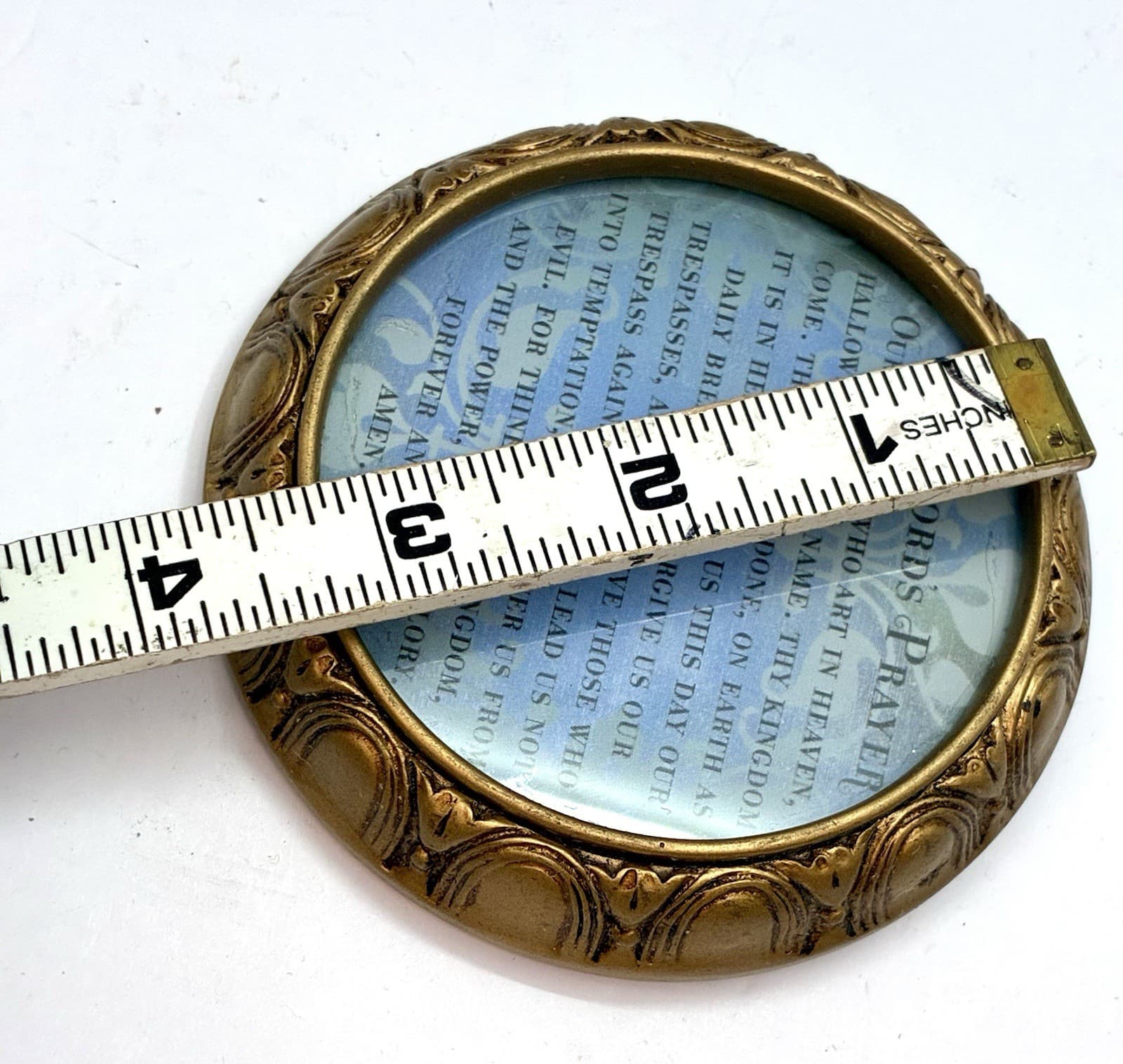 Vintage Gold Tone Framed The Lords Prayer 4” Magnet Amscan 6