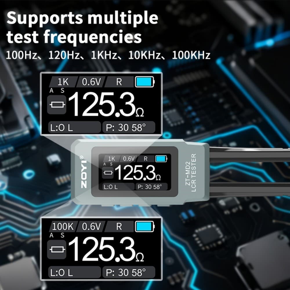 ZOYI ZT-MD2 High Precision Digital Smart Tweezers LCR Meter ESR LCR Tester 4