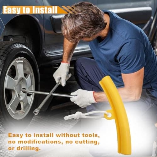 5PCS Car Tire Changing Rim Protector, Tire Changer Guard Edge Savers, Yellow 6