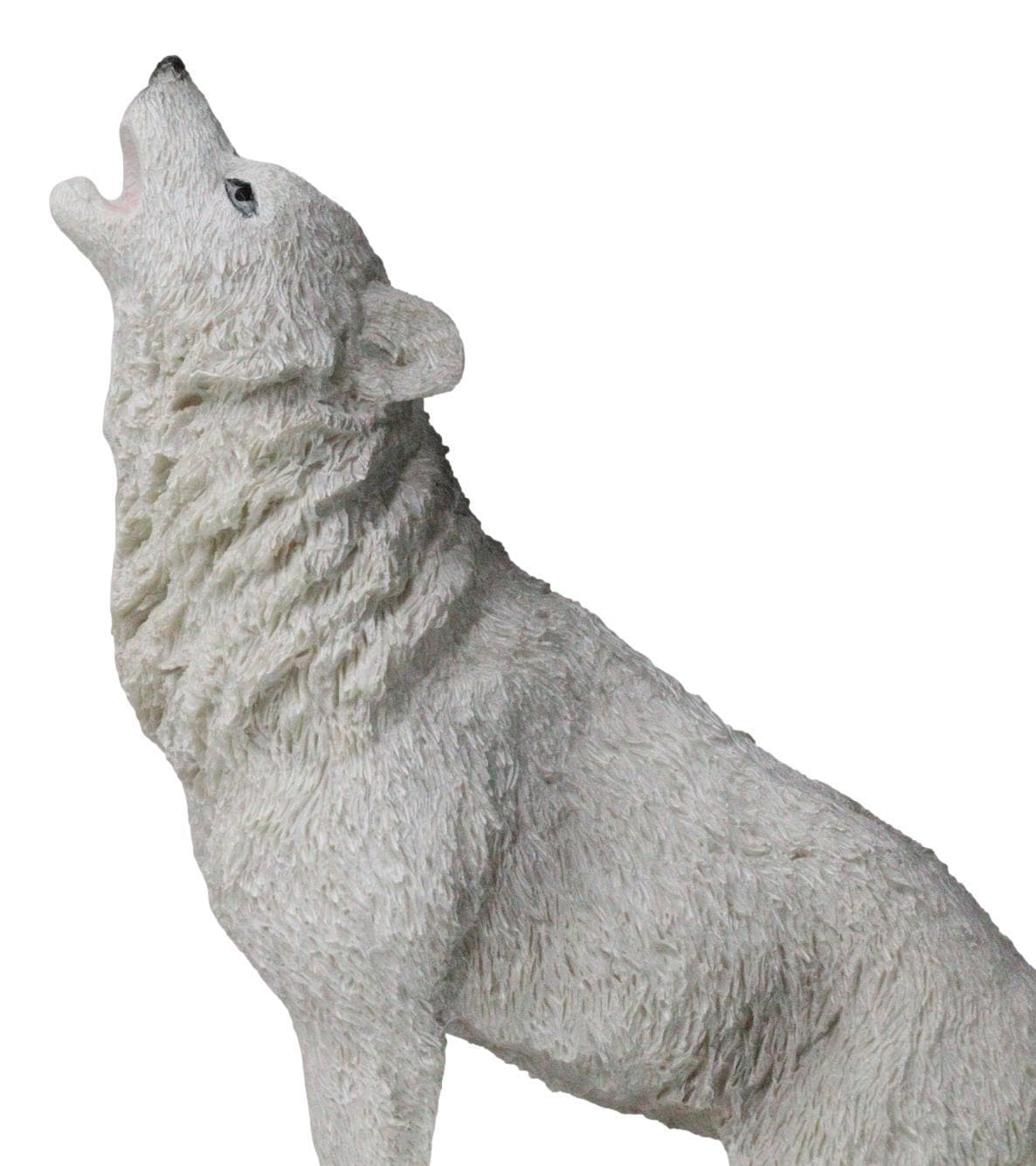 Woodlands Wildlife Mystical Alpha Gray Wolf Howling to The Moon Figurine Decor 6