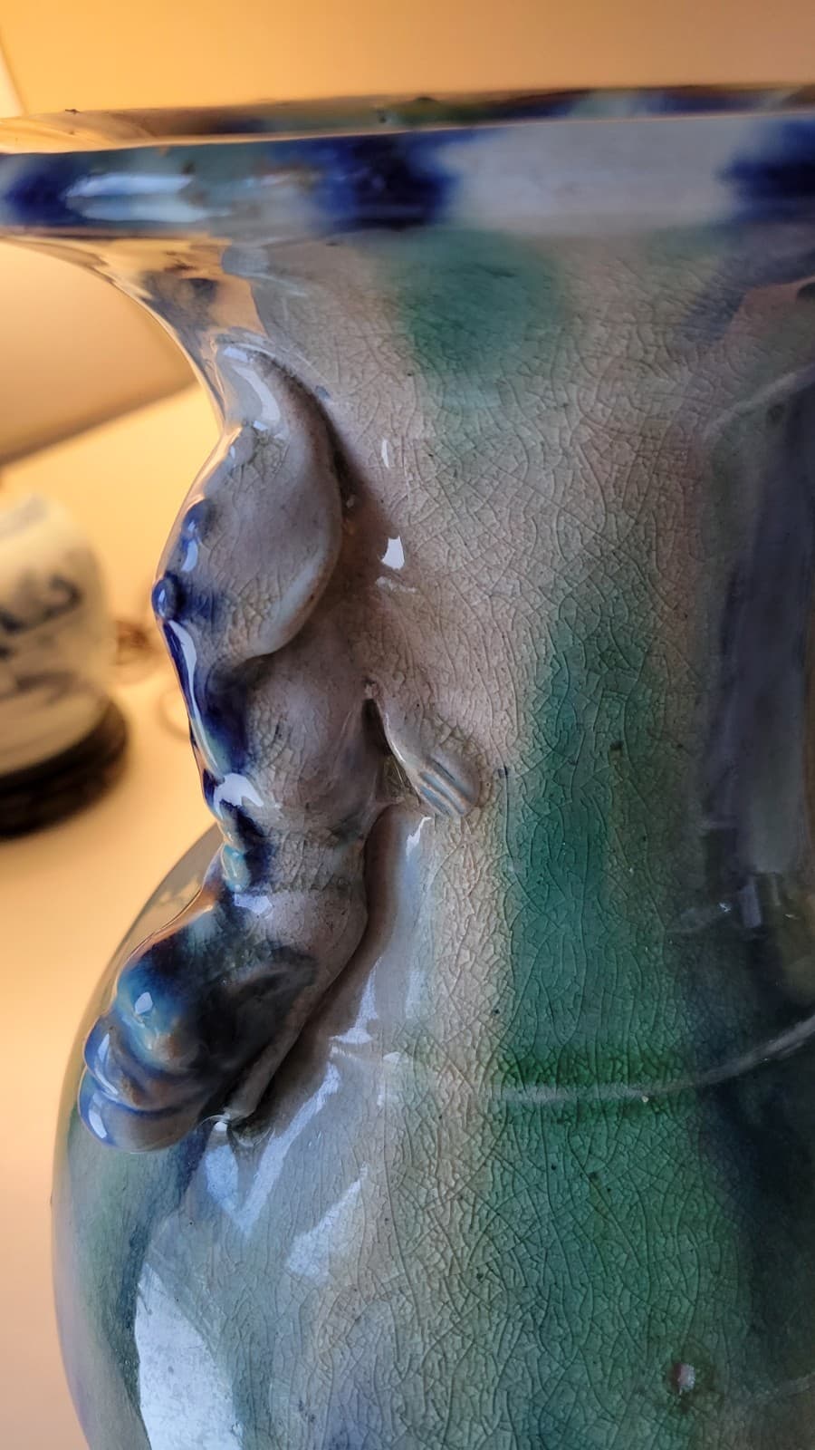 Large Chinese Shiwan Flambe Pottery Vase 3