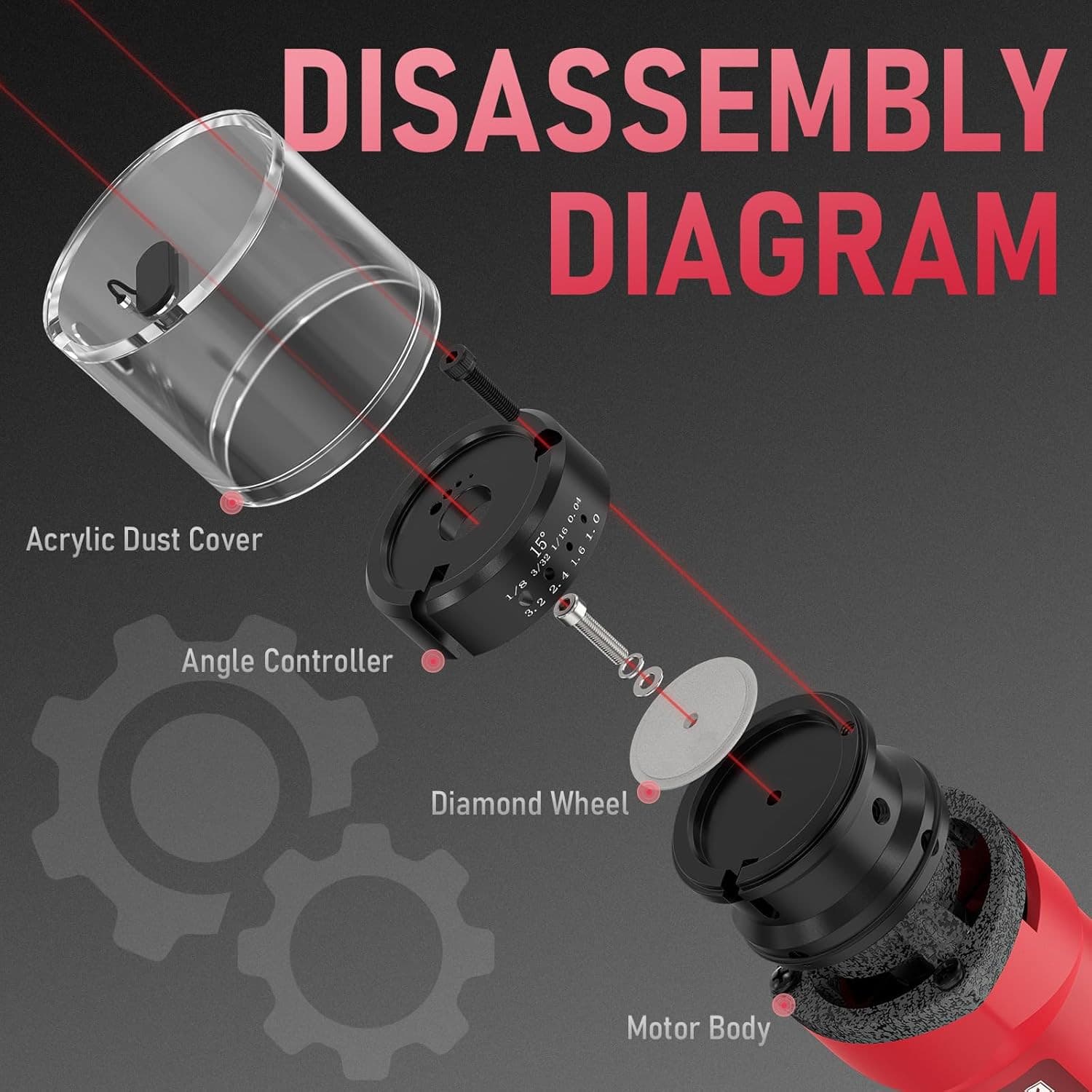 Tungsten Electrode Sharpener Grinder for TIG Welding, Handheld Electric, 110V TI 6