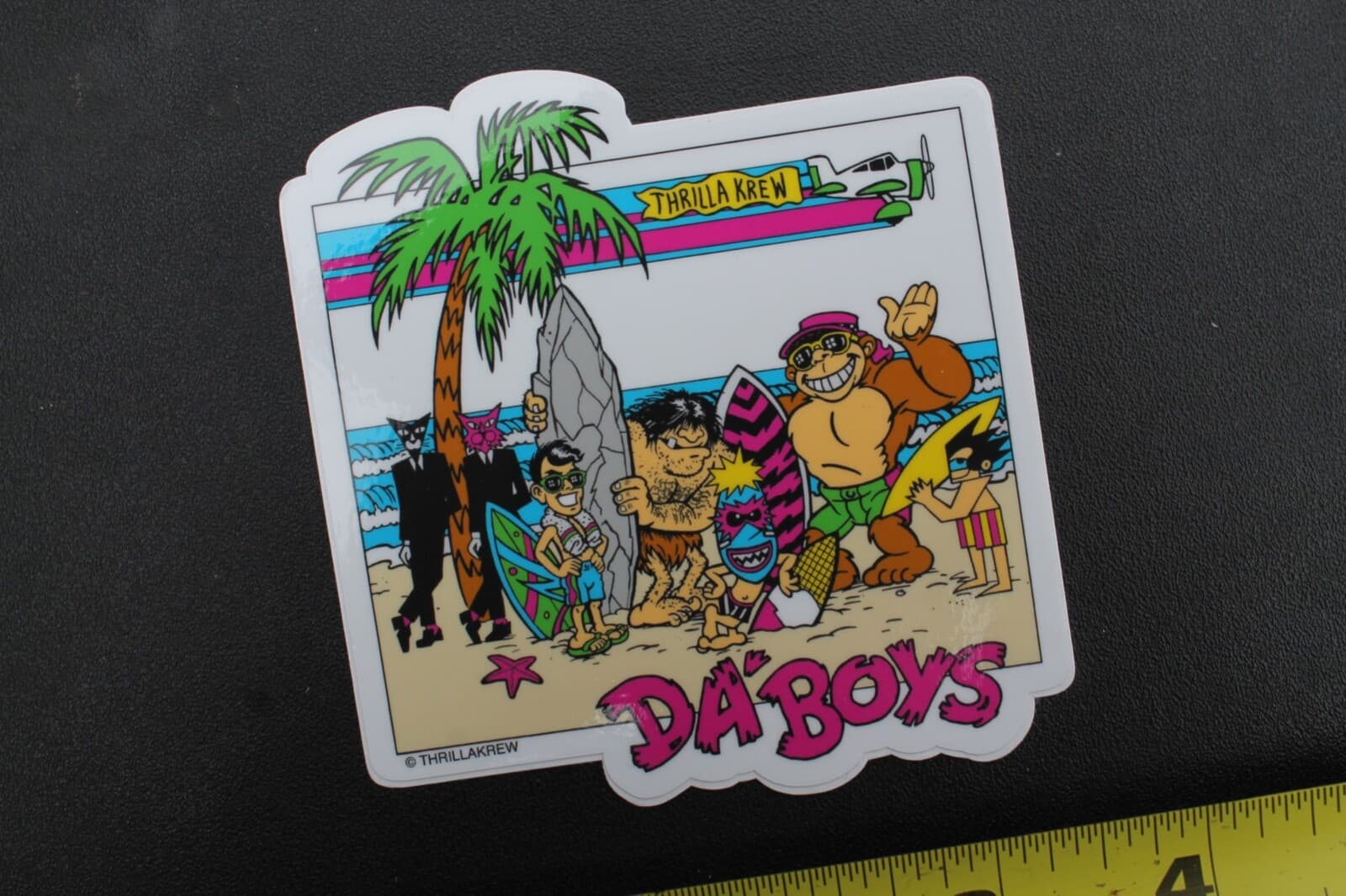 T&C Thrilla Krew Neon Da Boys Town & Country Surfboards Hawaii Surfing STICKER 6