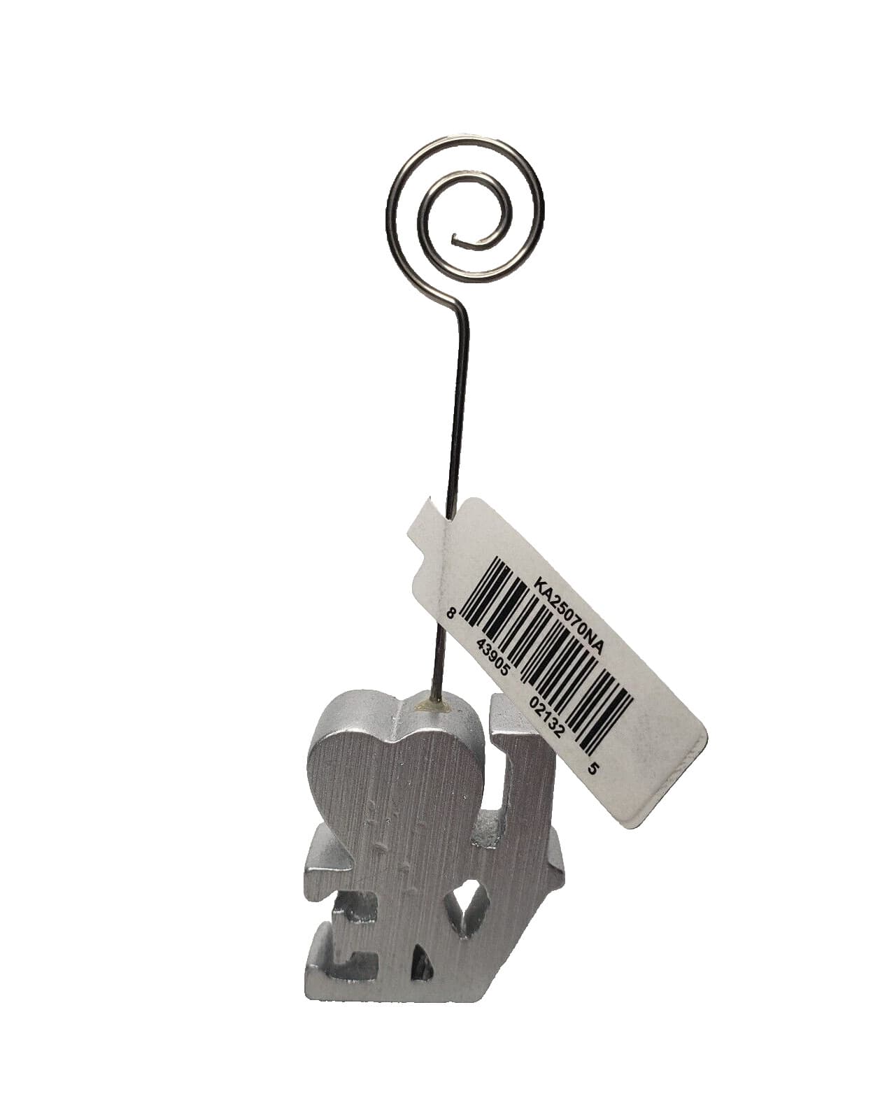 Kate Aspen Silver 'LOVE' Place Card Picture Holders Party Wedding 3.5" NEW 2