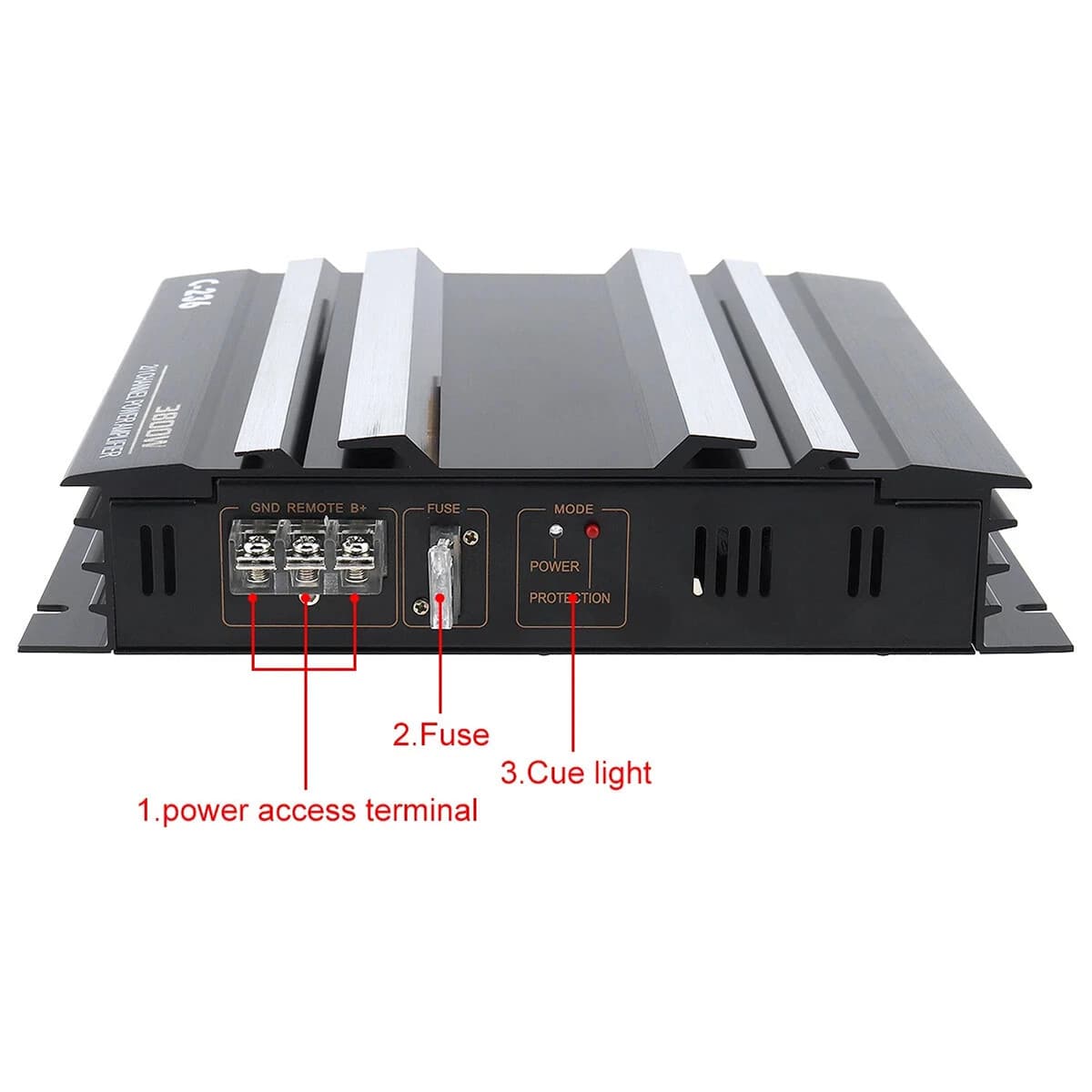 3800W Car Amplifier Bass Amplifier 12V Subwoofer 2 Channel Power Amplifier New 3