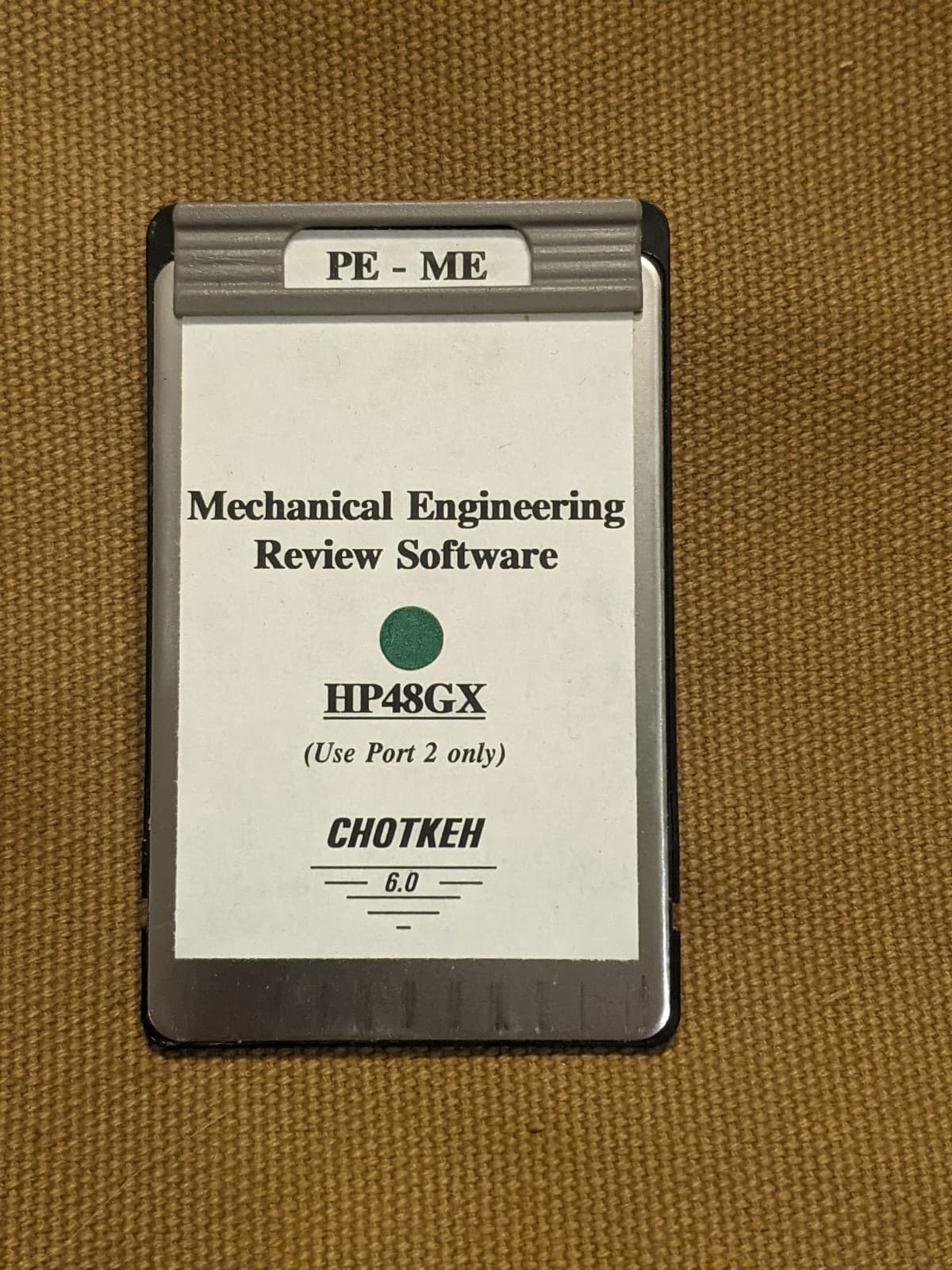 Chotkeh PE-ME Review Software Card for HP 48GX Calculator V. 6.0 Perfect!