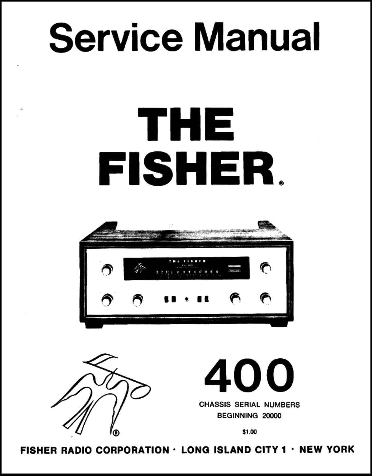 Radio Receiver   Manual Fits Fisher 400 -48001 5