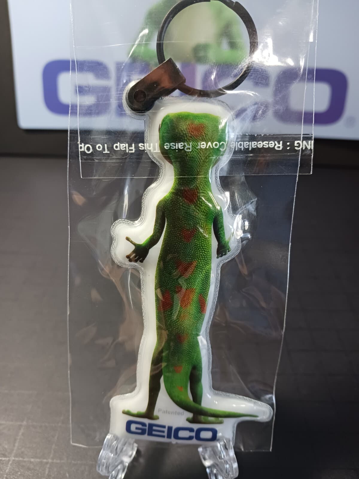 Geico Gecko KEY CHAIN/FLASHLIGHT NEW RARE PROMTIONAL ITEM. 5