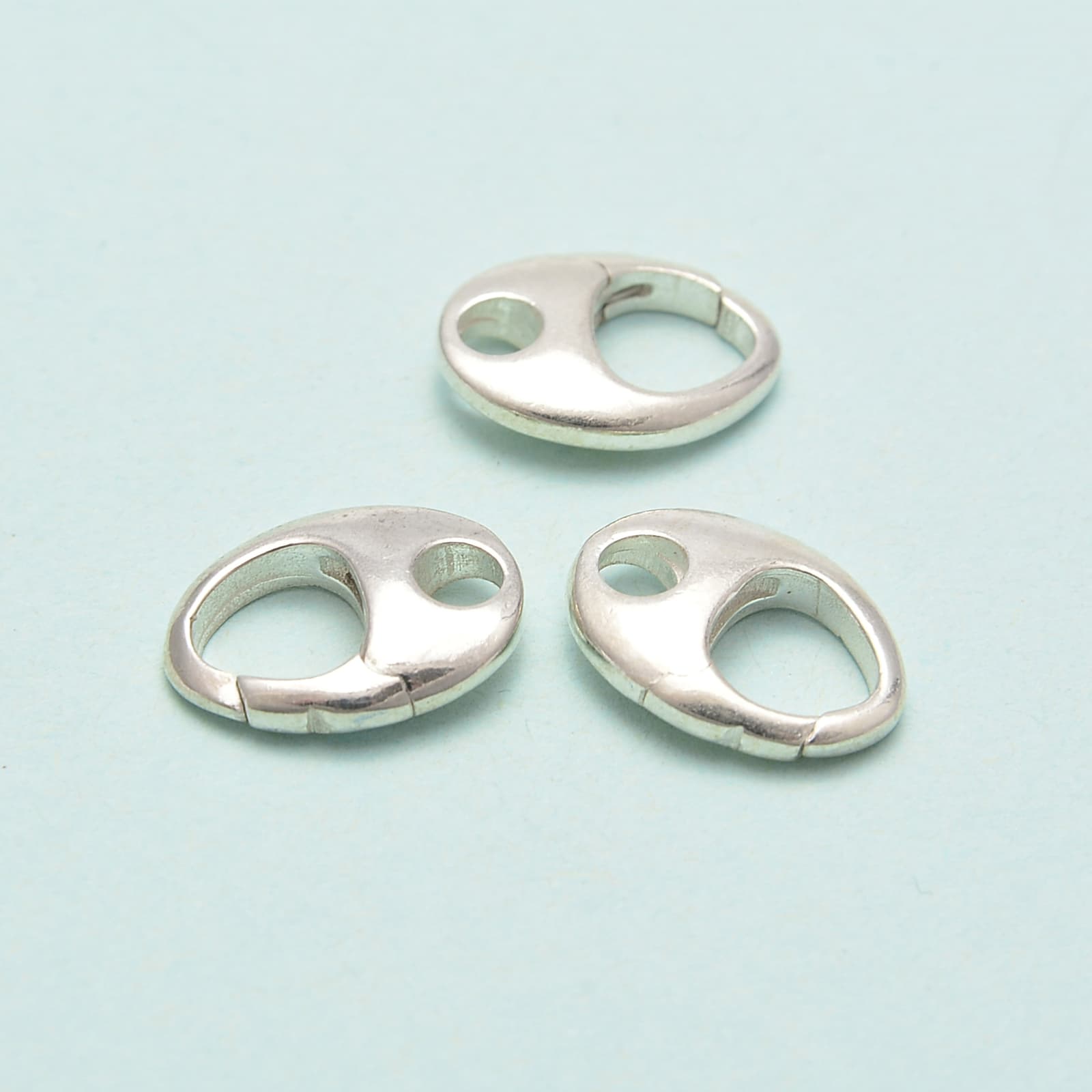 925 Sterling Silver Fish Clasp Size 9x12mm 3Pcs Per Bag 3