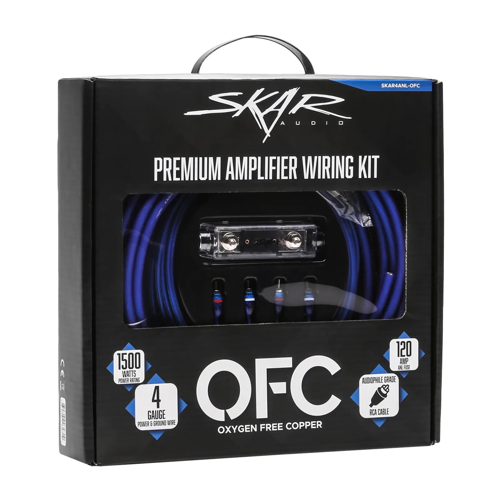 NEW SKAR AUDIO 4 GAUGE 1500 WATT OFC AMPLIFIER WIRING KIT W/ RCA (SKAR4ANL-OFC) 3