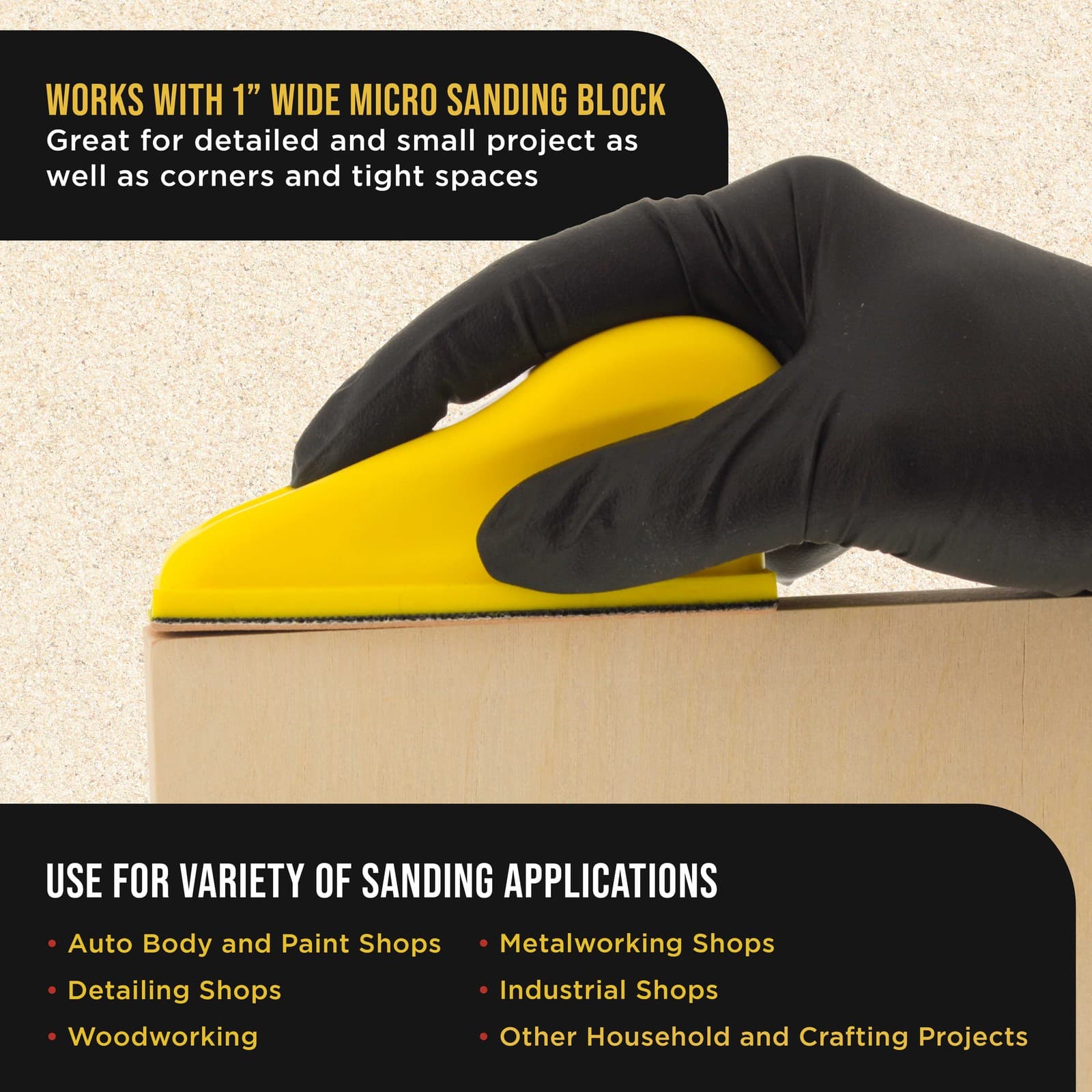 1" x 4" Sandpaper Micro Sheets, 80 Grit - 45 Hook & Loop Sheets - Hand Sanding 5