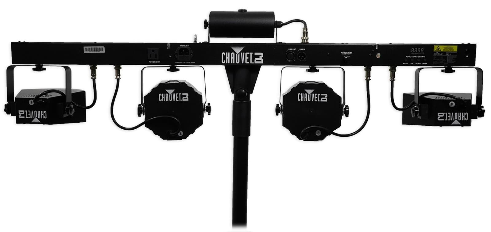 Chauvet GigBar 2.0 DMX Light FX Bar w/Tripod+Footswitch+Remote+Bag+Wireless Mics 5