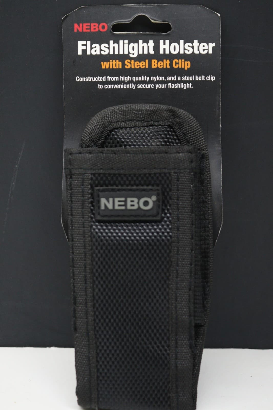 Nebo Flashlight Holster & integrated Belt Clip black for smaller flashlights 4" 2
