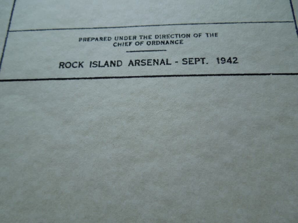 WW2 Dated 1942 M1911A1 .45 Auto ACP Overhaul Manual Rock Island Arsenal 37 Pages 3