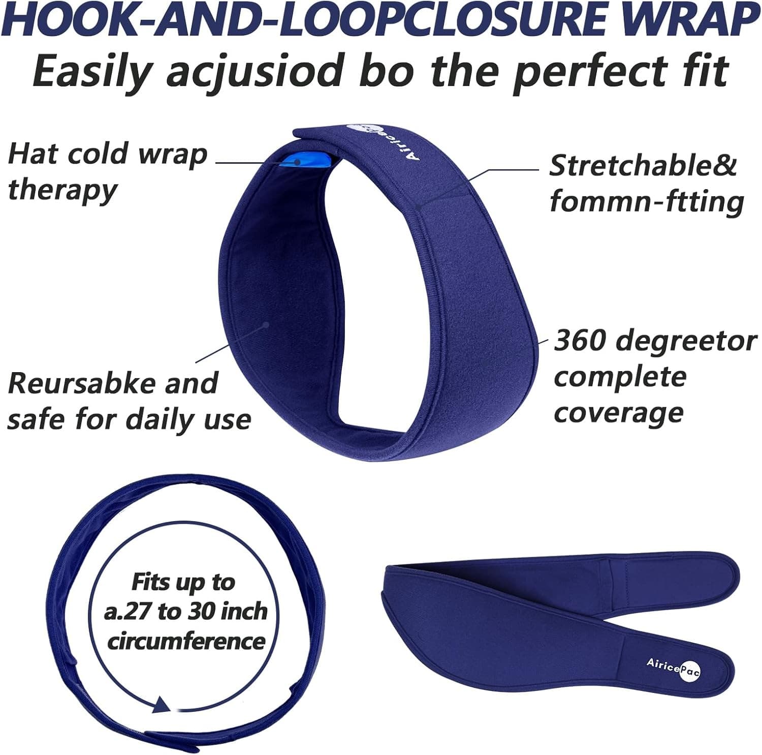 Wisdom Teeth Ice Pack Head Wrap, Face for Jaw Oral Surgery Pain...  5