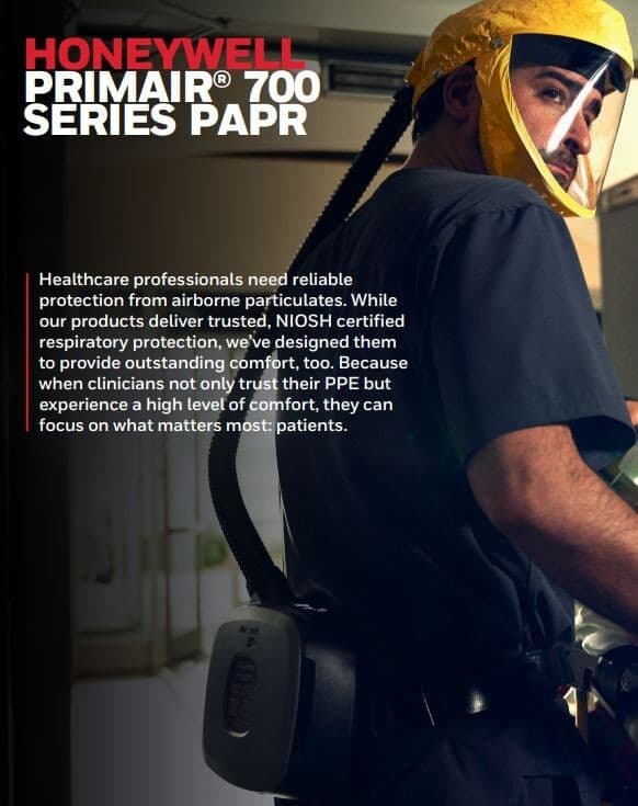 Honeywell PA701HED-101-TF PRIMAIR 700 Powered Air-Purifying Respirator, MEDIUM 2