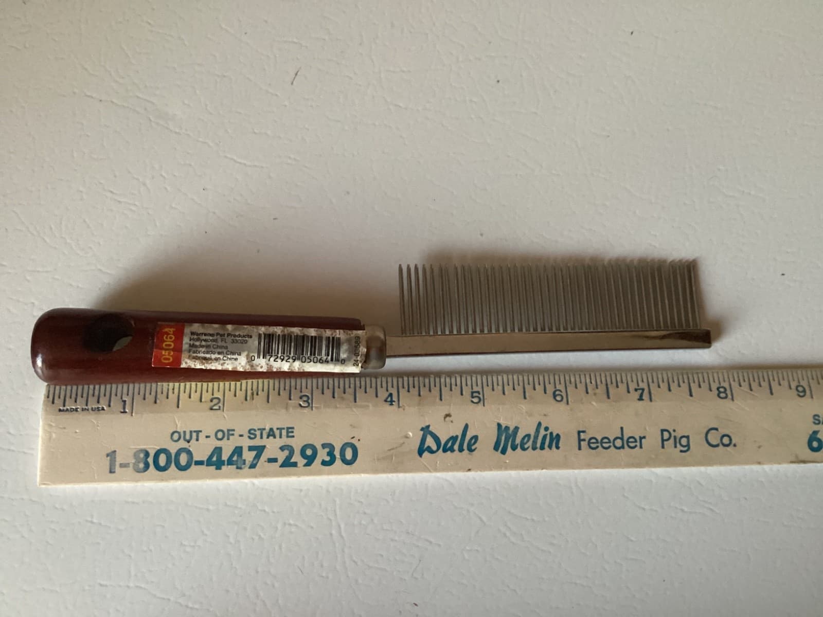 Horse Grooming Mane Comb 8" Aluminium, wooden handle Grooming Tool 2