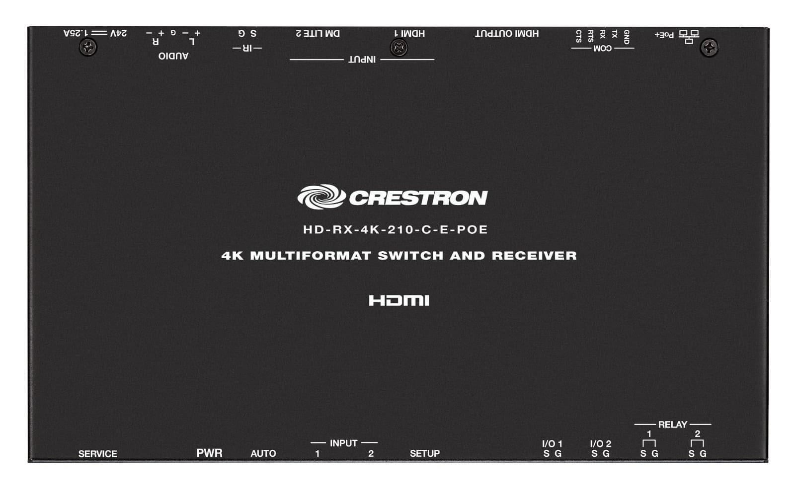 Crestron HD-RX-4K-210-C-E-POE DMPS Lite™ 4K 2x1 AV Switch and Receiver with POE+ 3