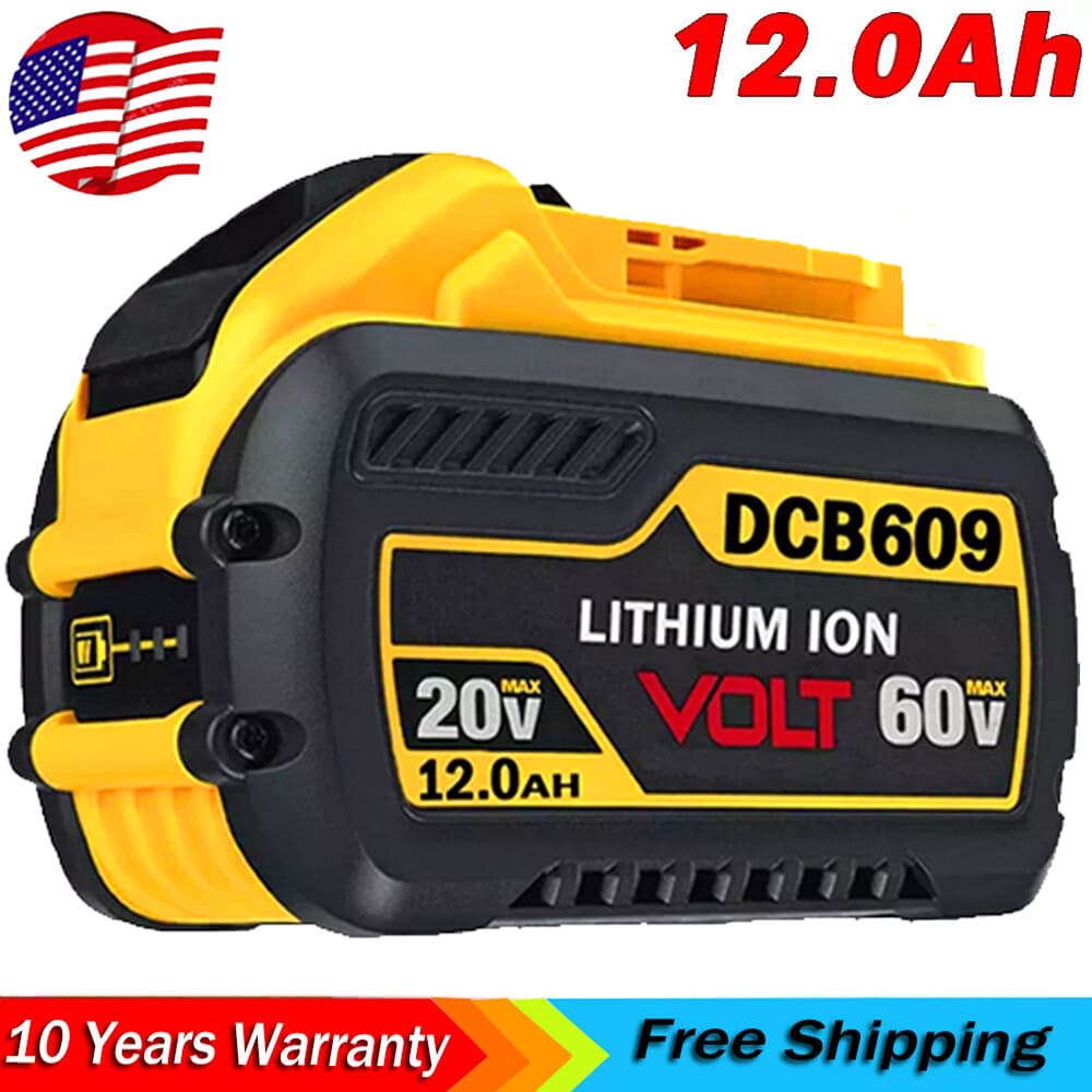 2Pack 12.0Ah For DEWALT FLEXVOLT DCB609 DCB612 20V/60V MAX Lithium-lon Battery 3