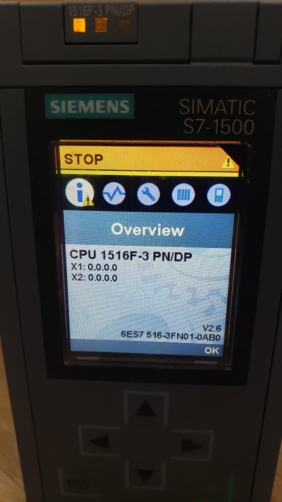 Siemens S7-1500 FAIL-SAFE CPU 1516F-3 PN/DP 6ES7516-3FN01-0AB0  V2.6 2