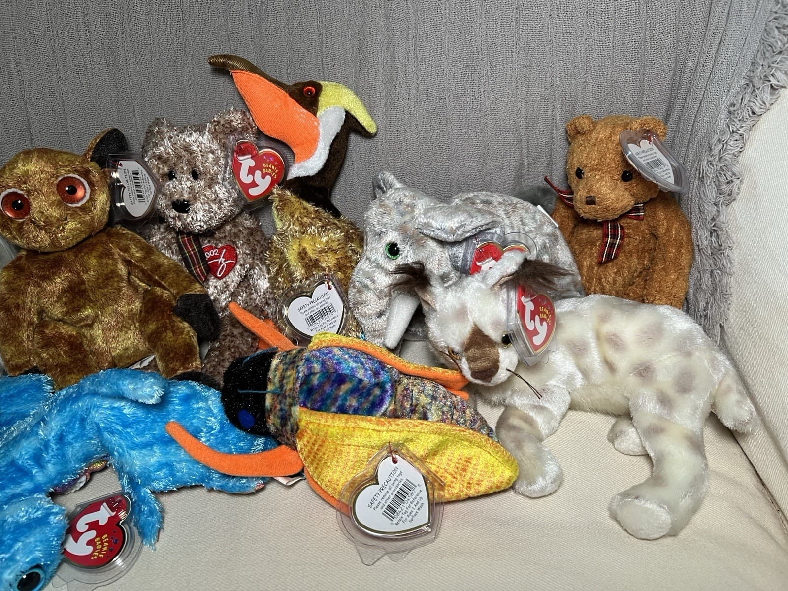 TY Beanie Babies Lot of 12 Some Less Common Booties Lightning Pounds More NEW 3