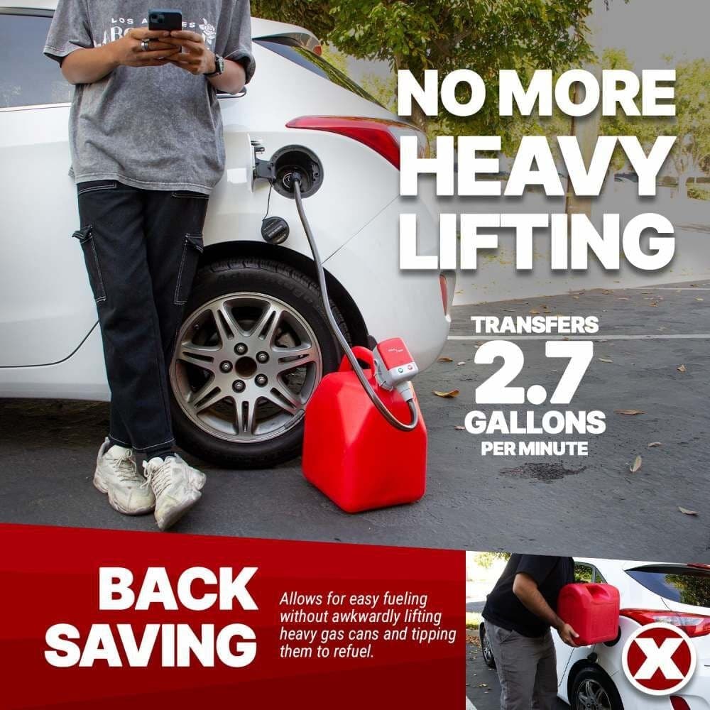 Tera Pump Trfa01 2.7 Gpm 5Th Gen Gas Can Battery Powered Fuel Transfer Pump 2