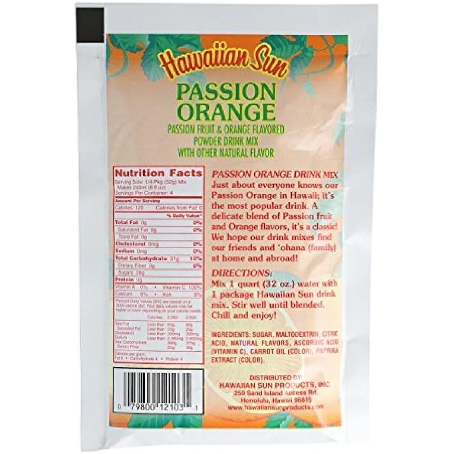 Hawaiian Sun Powder Drink Mix, Passion Orange, 4.44-Ounce 2