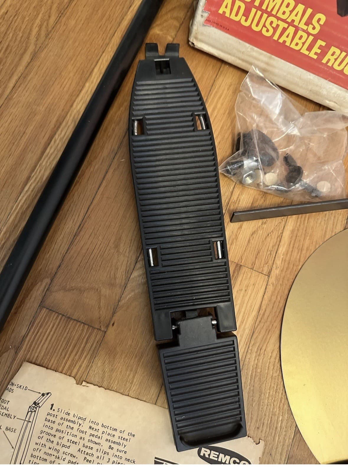 Vintage Remco The Beatles Liverpool Compact Hi-Hat 2 Cymbals Foot Pedal RARE  4