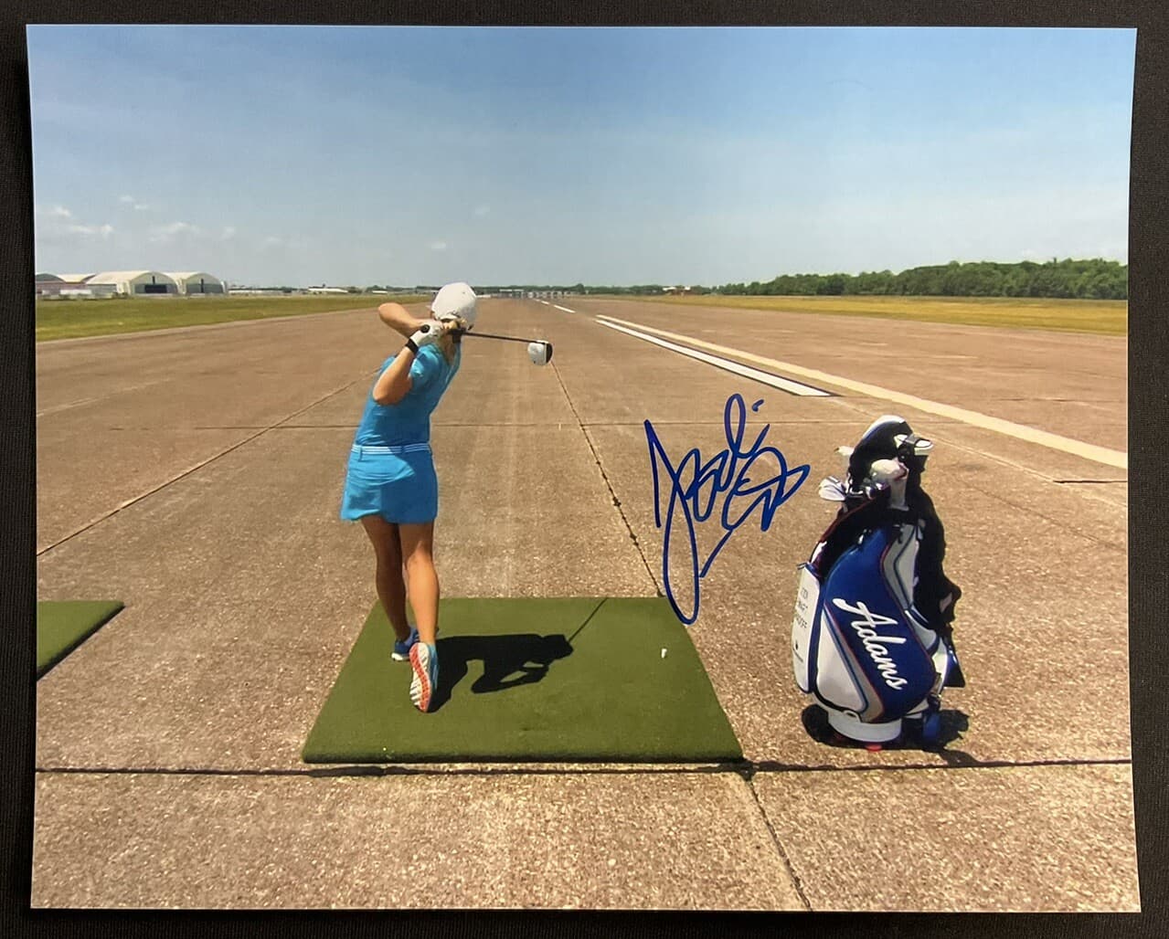 Jodi Ewart Signed Autographed 8x10 Photo LPGA Golf Driver Down Airport Runway