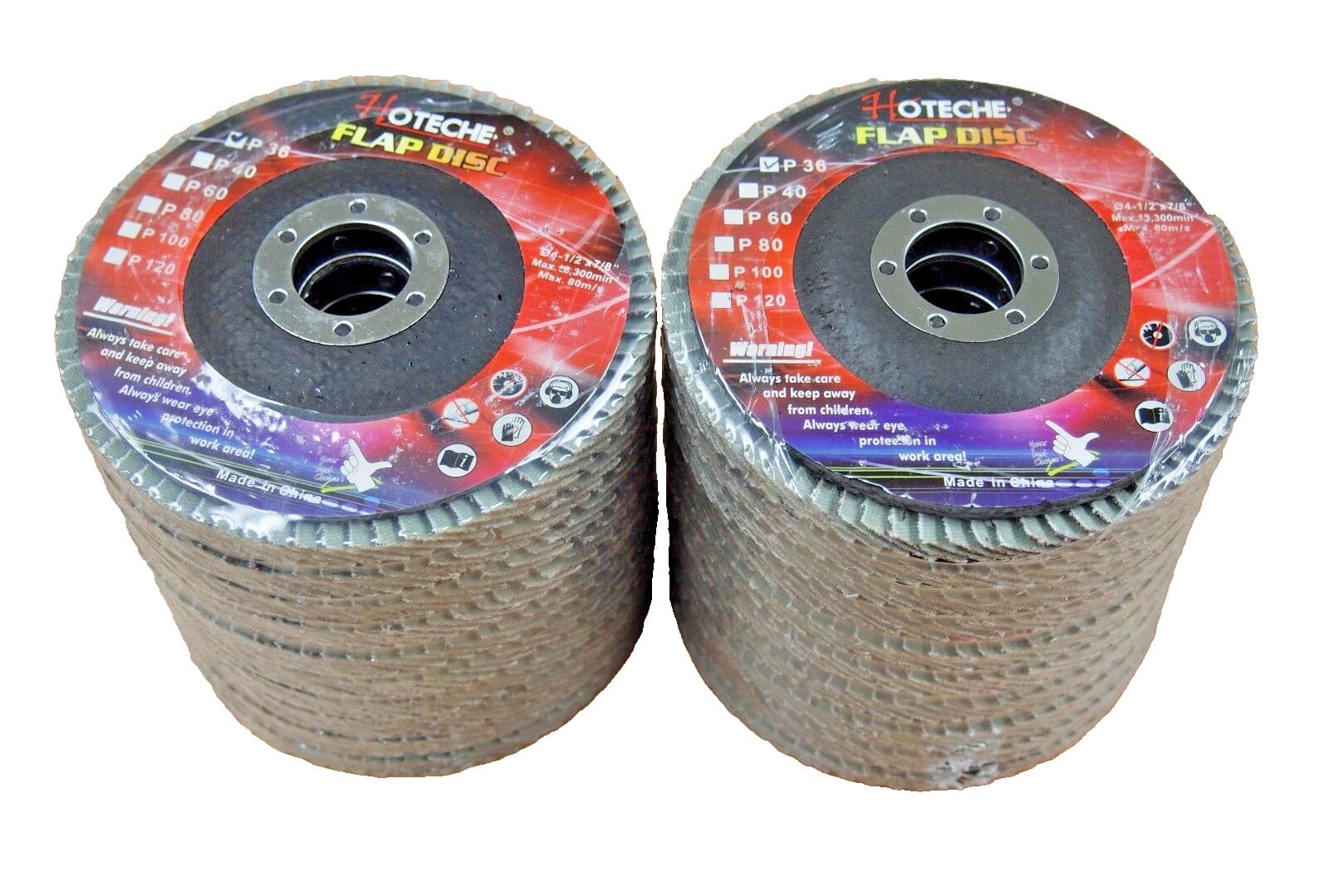 Lot of (20) Aluminum Oxide Flap Disc Grinding wheel 4-1/2"x7/8", 60 Grit 550307