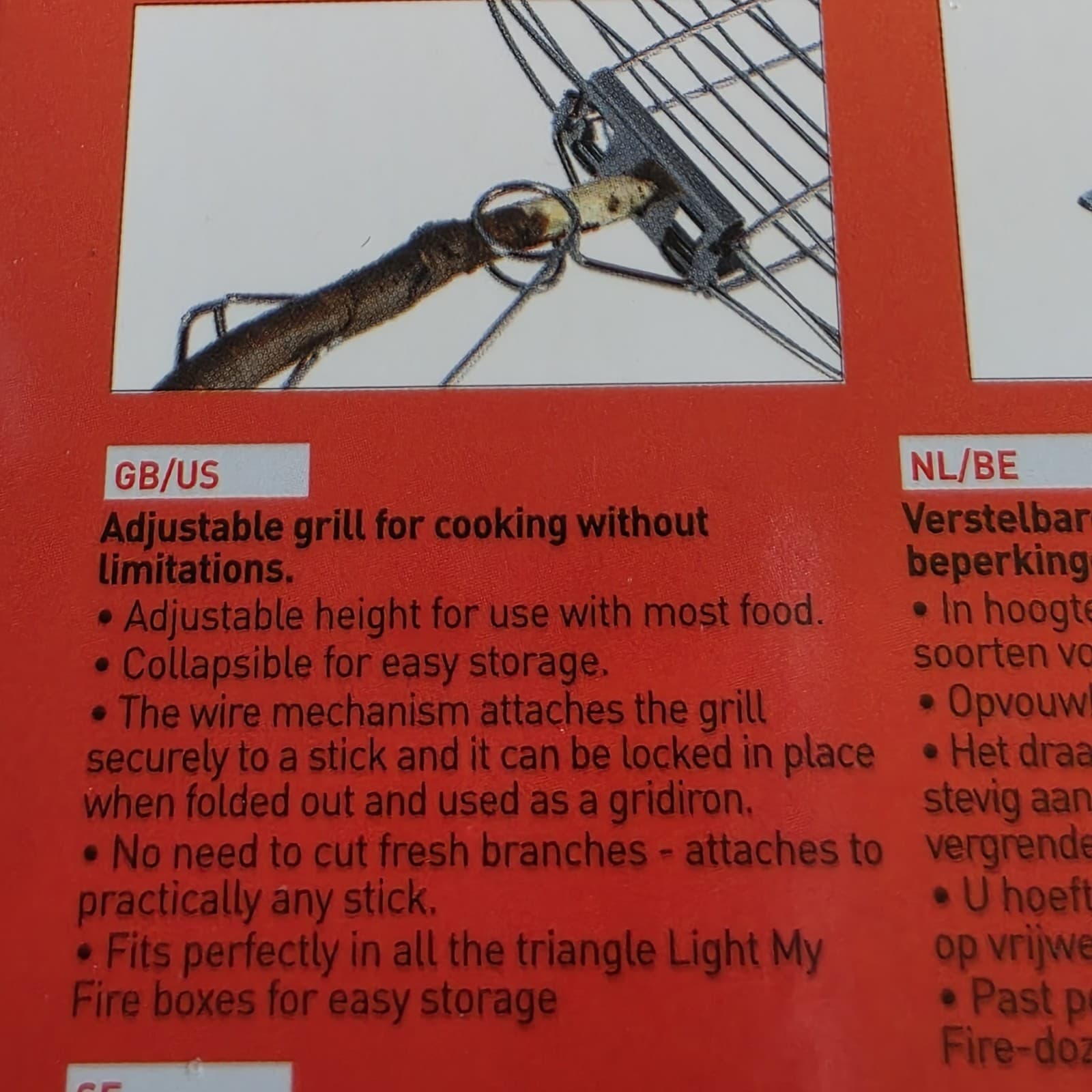 Light My Fire Grill GrandPa's FireGrill Sweden Stainless Steel Camping/Grilling 6