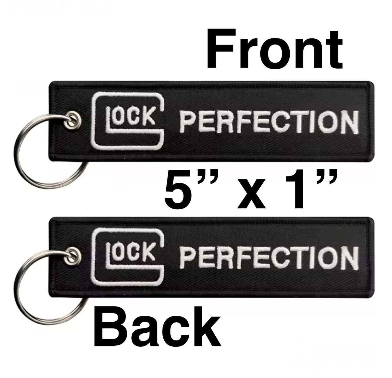 Glock Perfection Logo 5” KeyChain Firearm Shot Show 2025 Key Tag Chain ZipPull