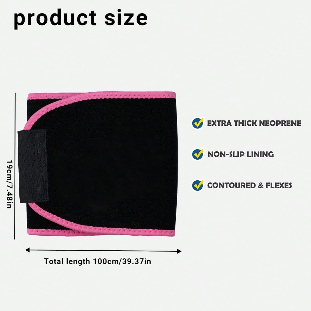 Waist Trimmer Premium Sweat Enhancing Fitness Belt for Women & Men Adjustable US 3