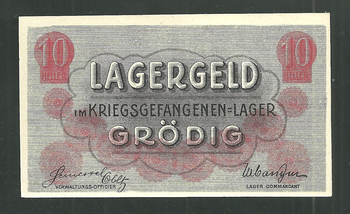 Austria Grodig 10 Heller Pick #C1392 WWI POW Camp Military Currency Paper Money 2