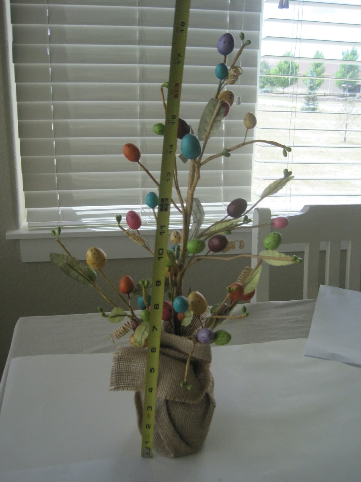 Easter Egg Tree W/ Burlap Base 18" GUC 4