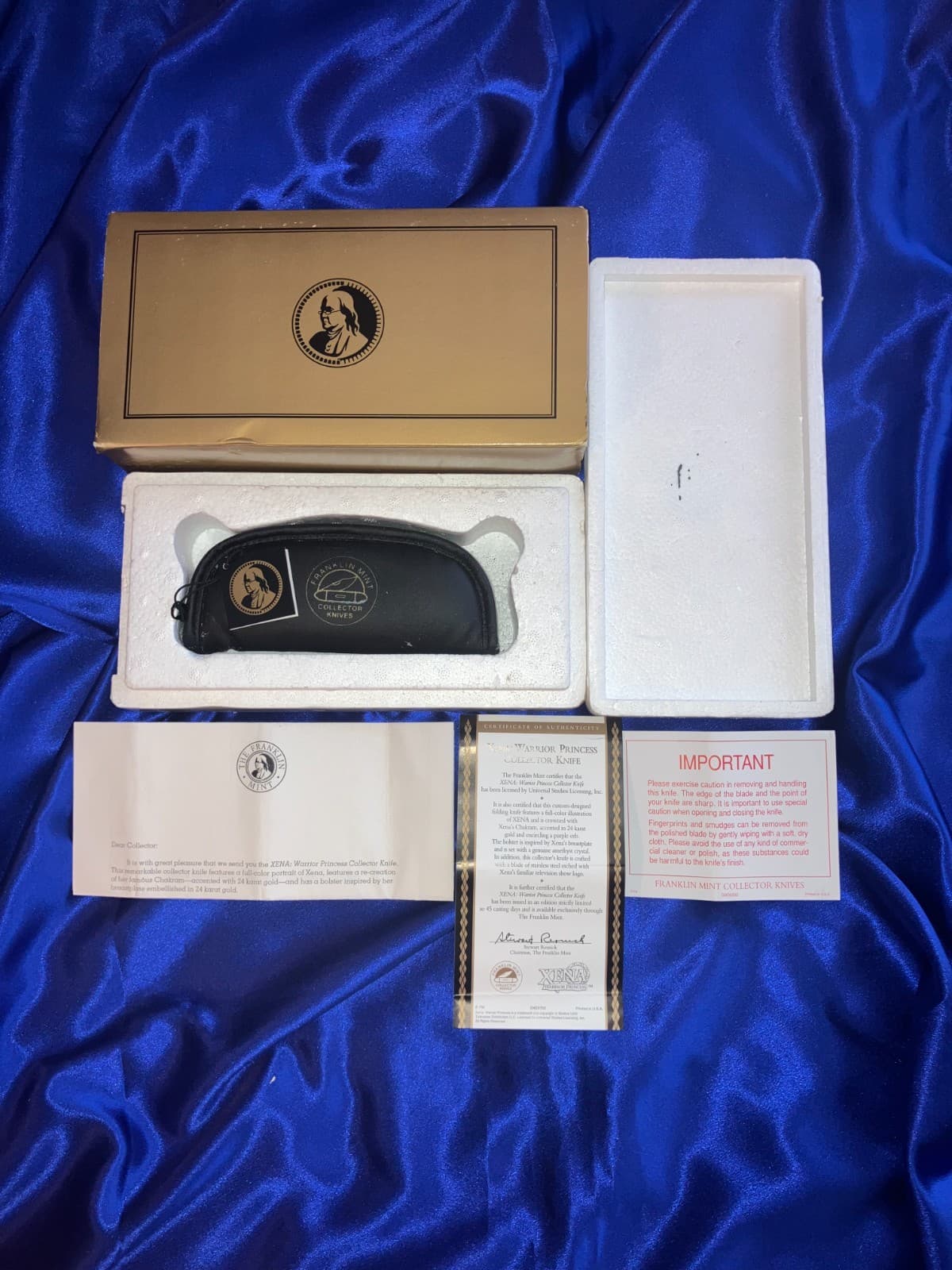 VERY RARE Xena Franklin Mint Knife Prop With BOX- Lucy Lawless & Renee O'Connor 4